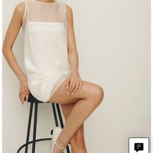 Reformation Vina Sheer Overlay Minidress